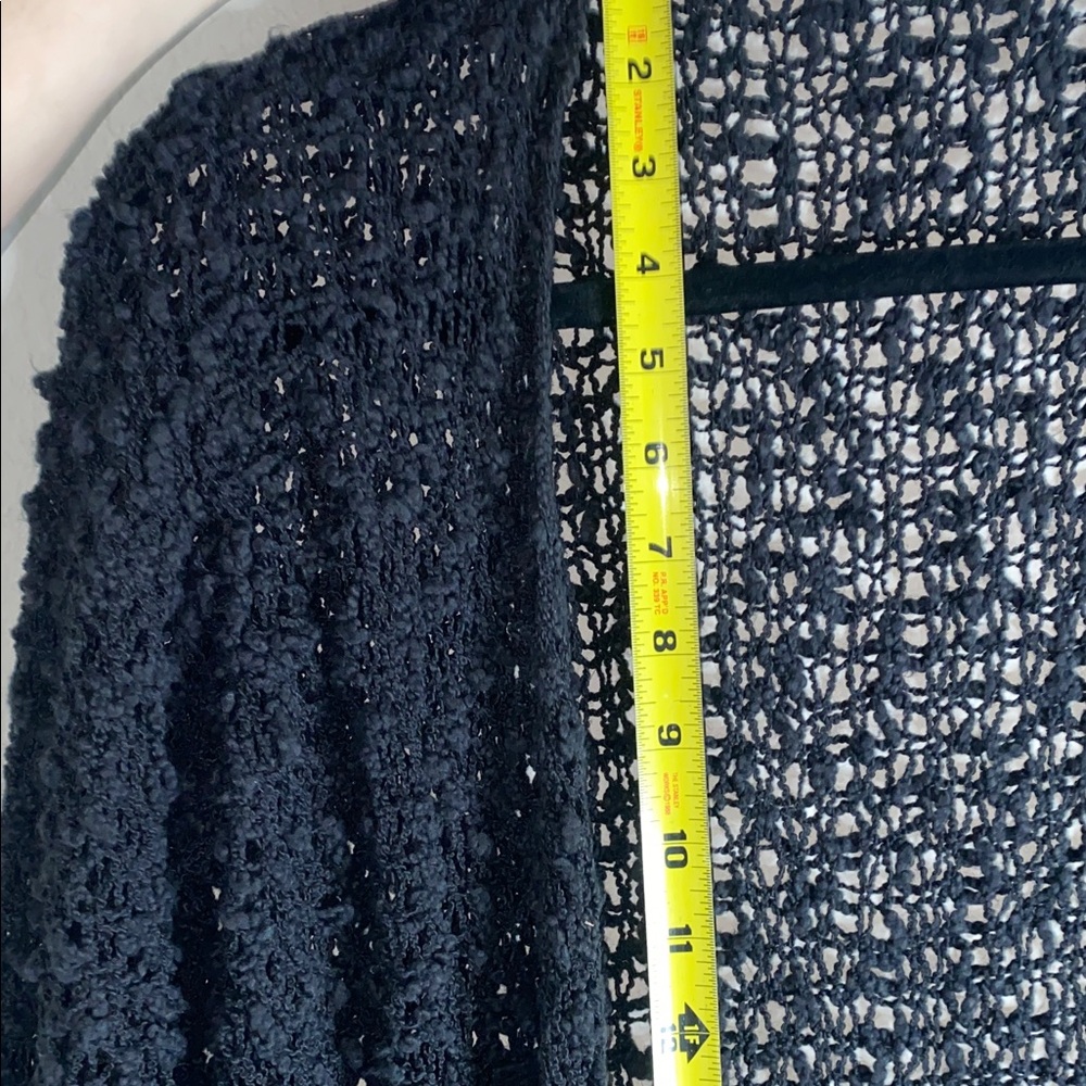 🪼Soft Surroundings Charcoal Grey Knitted high low Cardigan! - Picture 5 of 10
